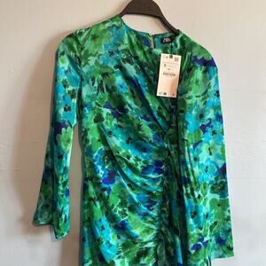 Zara Midi Floral Runched Dress